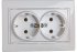 Фотография товара 'Lezard 701-0202-127B MIRA Розетка двойная с/з ПБТ'