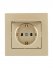 Фотография товара 'Lezard 742-3688-123B VESNA Розетка с/з с крышкой ПБТ'