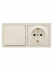 Фотография товара 'Lezard 752-0300-170BAP LETO Выключатель и розетка с/з'