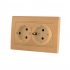 Фотография товара 'Lezard 702-4747-128 DERIY Розетка двойная б/з керамика ясень'
