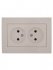 Фотография товара 'Lezard RAIN Розетка двойная без заземления керамика, 703-0202-128'