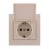 Фотография товара 'Lezard DERIY Розетка с заземлением и крышкой, 702-0303-123'