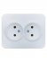 Фотография товара 'Lezard 7081-0200-127B ASTI Розетка двойная с/з ПБТ'
