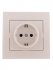 Фотография товара 'Lezard RAIN Розетка с заземлением керамика, 703-3030-122'