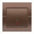Фотография товара 'Lezard 702-3131-114 DERIY Выключатель проходной с подсветкой св.-коричневый металлик'