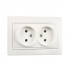 Фотография товара 'Lezard 701-0202-128B MIRA Розетка двойная б/з ПБТ'