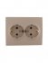 Фотография товара 'Lezard KARINA Розетка двойная с заземлением керамика, 707-0300-127'