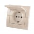 Фотография товара 'Lezard DERIY Розетка с заземлением и крышкой керамика, 702-3030-123'
