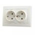 Фотография товара 'Lezard MIRA Розетка двойная с заземлением керамика, 701-0303-127'