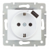Фотография товара 'Lezard 703-0288-181 RAIN Розетка с/з + USB разъём белый'