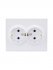Фотография товара 'Lezard 742-4300-178B VESNA Розетка двойная с защитой от детей ПБТ'