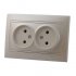 Фотография товара 'Lezard MIRA Розетка двойная без заземления керамика, 701-3030-128'