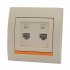 Фотография товара 'Lezard DERIY Розетка компьютерная двойная, 702-0303-141'