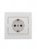 Фотография товара 'Lezard DERIY Розетка с заземлением керамика, 702-0202-122'