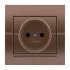 Фотография товара 'Lezard 702-3131-121 DERIY Розетка б/з керамика светло-коричневая металлик'