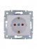 Фотография товара 'Lezard KARINA Розетка с защитой от детей керамика , 707-0288-124'