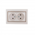 Фотография товара 'Lezard 701-3031-128 MIRA Розетка двойная б/з керамика'