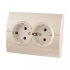 Фотография товара 'Lezard DERIY Розетка двойная с заземлением, 702-3030-127B'