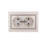 Фотография товара 'Lezard 701-3031-127 MIRA Розетка 2-я с/з керамика'