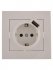 Фотография товара 'Lezard RAIN Розетка с заземлением + USB разъём, 703-0202-181'