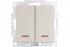 Фотография товара 'Lezard VESNA Выключатель двойной с подсветкой, 742-3788-112'
