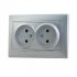 Фотография товара 'Lezard MIRA Розетка двойная без заземления керамика, 701-1010-128'