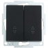 Фотография товара 'Lezard 703-4288-106 RAIN Выключатель 2-й прох-й цв. черный бархат'
