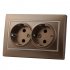 Фотография товара 'Lezard 701-3130-127 MIRA Розетка двойная с/з керамика'