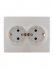 Фотография товара 'Lezard KARINA Розетка двойная с заземлением керамика, 707-3000-127'