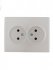 Фотография товара 'Lezard KARINA Розетка двойная без заземления ПБТ, 707-3000-128B'