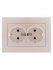 Фотография товара 'Lezard RAIN Розетка двойная с заземлением керамика, 703-3030-127'