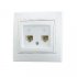 Фотография товара 'Lezard MIRA Розетка телефонная двойная евро, 701-0202-138'