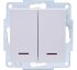 Фотография товара 'Lezard VESNA Выключатель двойной с подсветкой, 742-0288-112'
