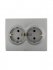 Фотография товара 'Lezard KARINA Розетка двойная с заземлением керамика, 707-4300-127'