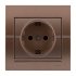 Фотография товара 'Lezard 702-3131-122B DERIY Розетка с/з светло-коричневая металлик'