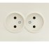 Фотография товара 'Lezard VESNA Розетка двойная без заземления ПБТ, 742-0300-128B'