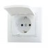 Фотография товара 'Lezard MIRA Розетка с заземлением с крышкой керамика, 701-0202-123'