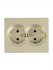 Фотография товара 'Lezard 742-3700-178B VESNA Розетка двойная с защитой от детей ПБТ'
