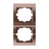 Фотография товара 'Lezard 702-3200-152 DERIY Рамка 2-ая вертикальная коричневая металлик'