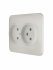 Фотография товара 'Lezard 7081-3000-128B ASTI Розетка двойная б/з ПБТ'