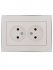 Фотография товара 'Lezard RAIN Розетка двойная без заземления керамика, 703-0225-128'