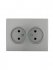 Фотография товара 'Lezard KARINA Розетка двойная без заземления керамика, 707-4300-128'