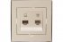 Фотография товара 'Lezard 703-0225-143 RAIN Розетка компьютер+телефон белый с бок. вст. хром'