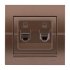 Фотография товара 'Lezard 702-3131-141 DERIY Розетка компьютерная двойная светло-коричневая металлик'