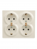Фотография товара 'Lezard 752-0300-127BDP LETO Розетка четверная с/з закрытый корпус ПБТ'