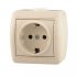 Фотография товара 'Lezard NATA Розетка с заземлением керамика, 710-0300-122'