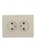 Фотография товара 'Lezard DERIY Розетка двойная без заземления, 702-0303-128'