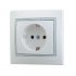 Фотография товара 'Lezard MIRA Розетка с заземлением керамика, 701-0215-122'