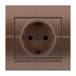 Фотография товара 'Lezard 702-3131-122 DERIY Розетка с/з керамика светло-коричневая металлик'