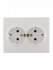 Фотография товара 'Lezard KARINA Розетка двойная с заземлением керамика, 707-0200-127'